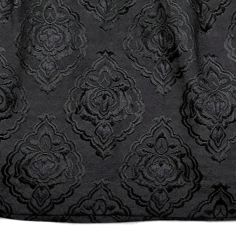 Talbots Pleated Woven Damask Jacquard A-Line Midi Skirt in Black Size 16P - NWOT - Picture 4 of 9